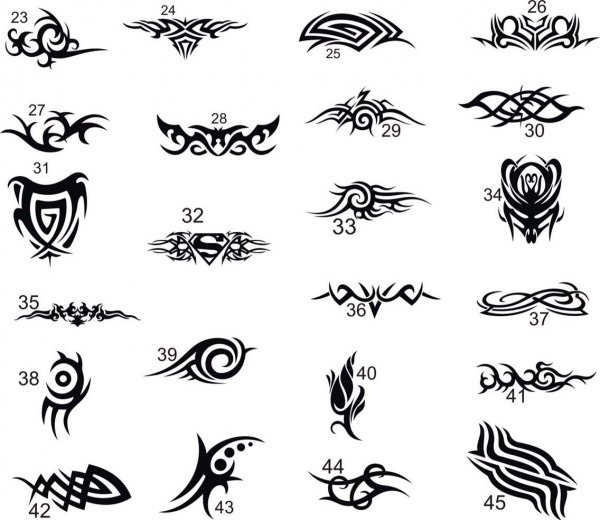 Татуировки в виде знаков