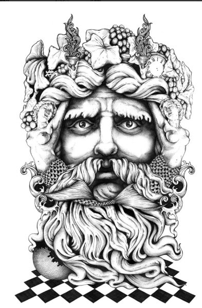 Тату Дионис Бог виноделия