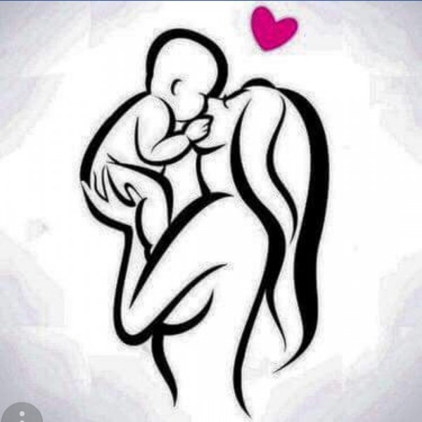 Эскиз мать и дитя