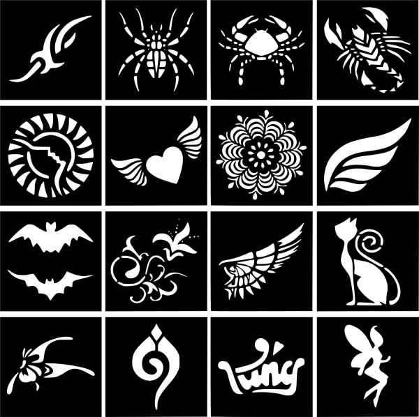 Трафареты для тату легкие