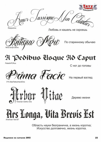 Красивые фразы для тату