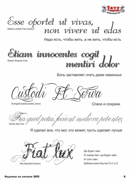 Фразы для тату