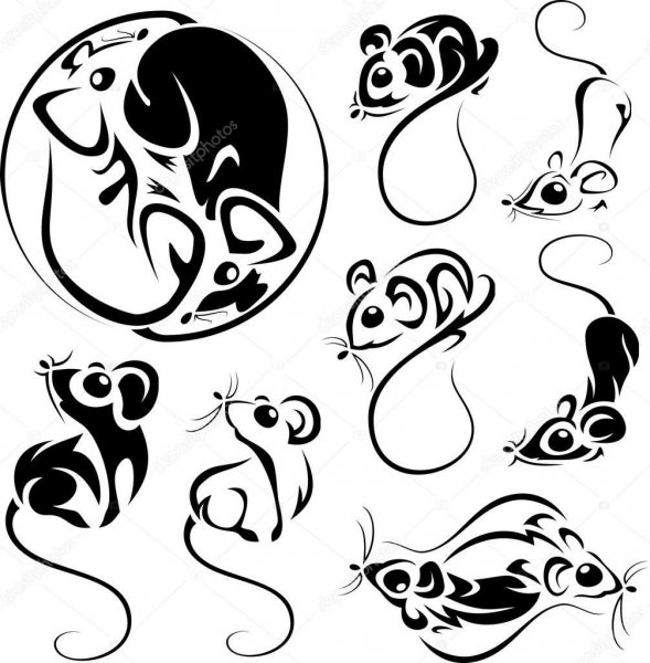 Мышь орнамент