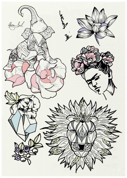 Тату эскизы для девушек модные