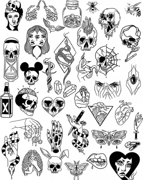 Тату эскизы маленькие