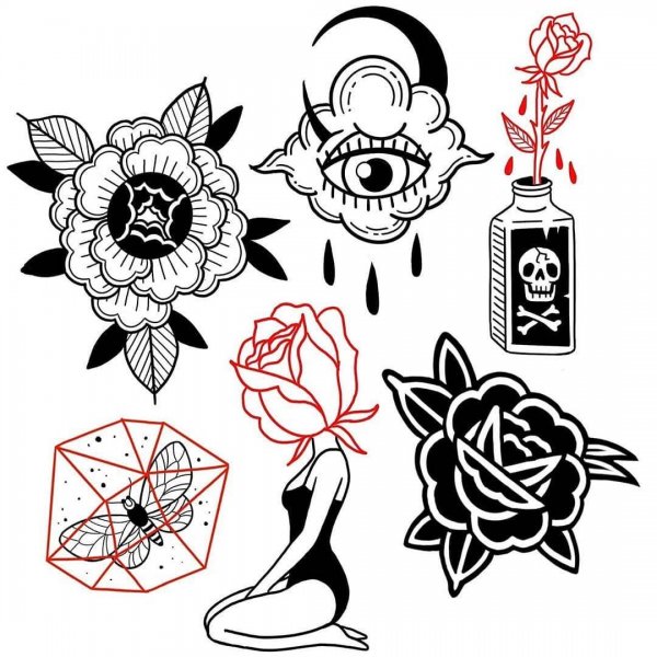 Традиционные тату эскизы