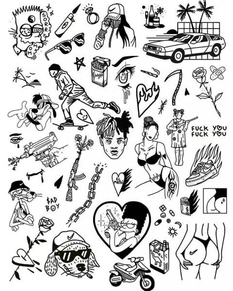 Тату эскизы маленькие молодёжные