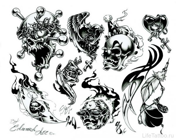 Эскизы тату для мужчин много