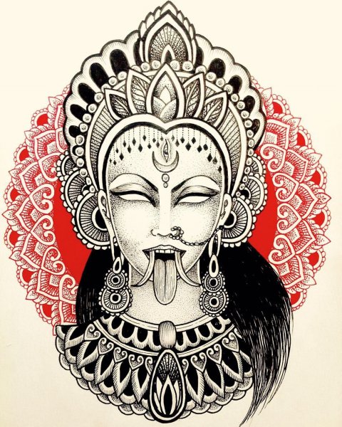 Кали богиня Индия тату