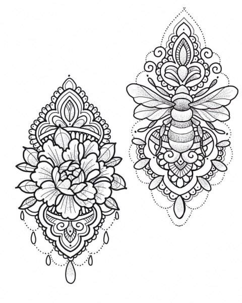 Тату мехенди эскизы