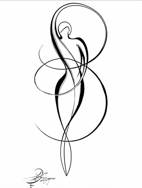 Тату в виде силуэтов