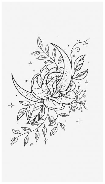 Мини тату эскизы цветы