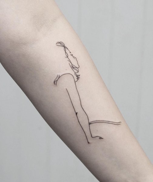 Тату одной линией эскизы