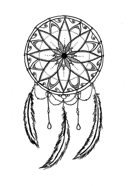 Ловец снов тату эскиз
