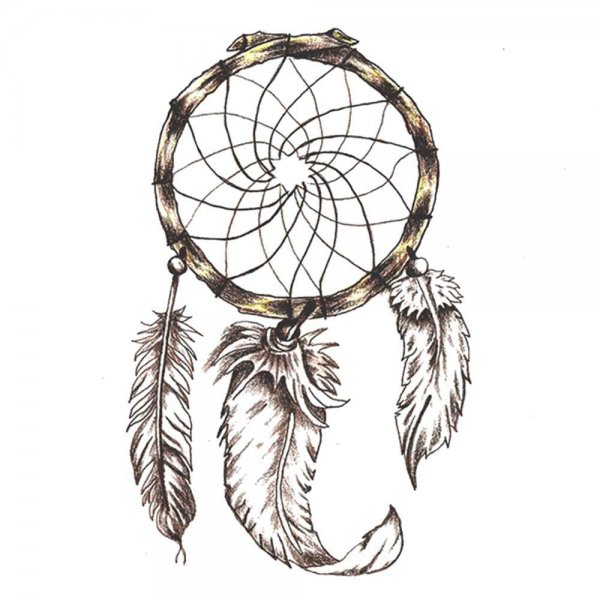Индейский Ловец снов тату