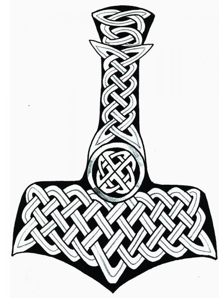 Кельтский узор молот тора