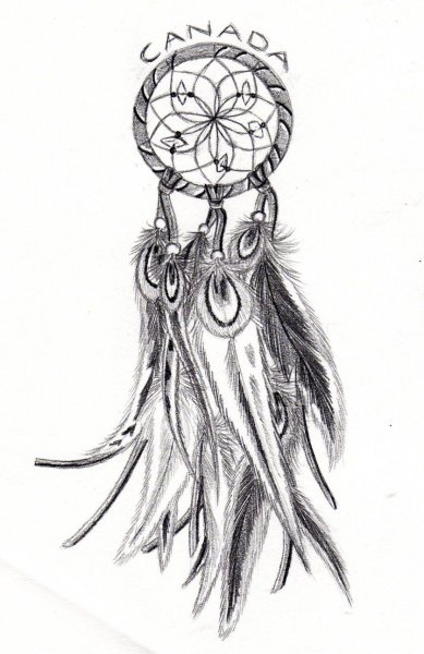 Тату оберег Ловец снов эскиз