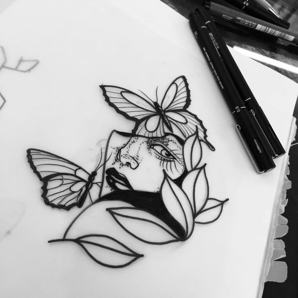 Красивые эскизы тату для девушек
