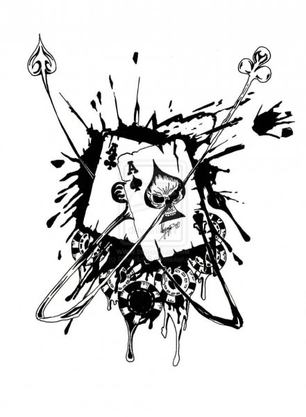 Джокер тату эскиз