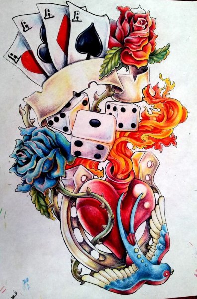 Эскизы тату для мужчин цветные