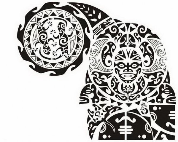 Тату Дуэйна Джонсона Полинезия эскиз