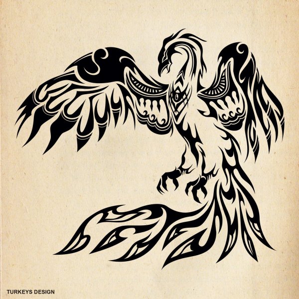 Тату Феникс трайбл