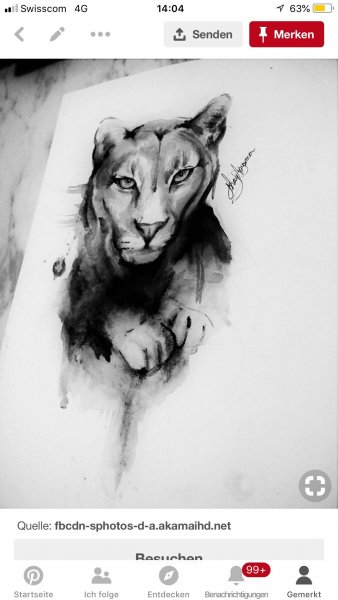 Тату пантера трайбл