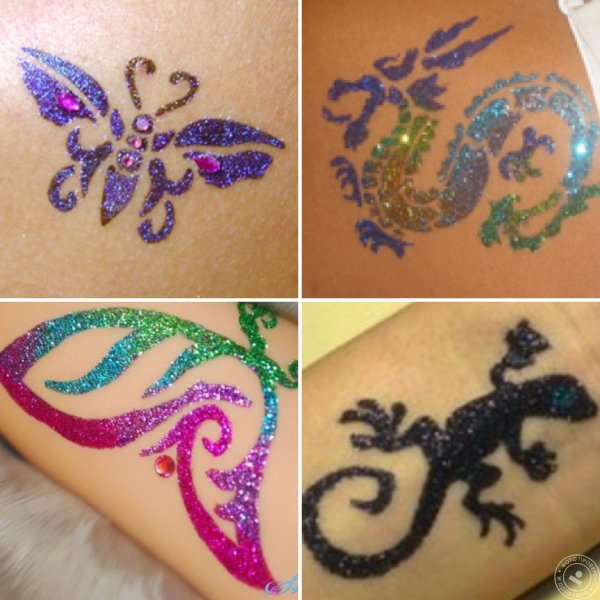 Глиттер тату