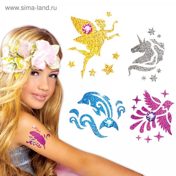 Глиттер тату для детей