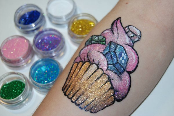 Глиттер тату бикини