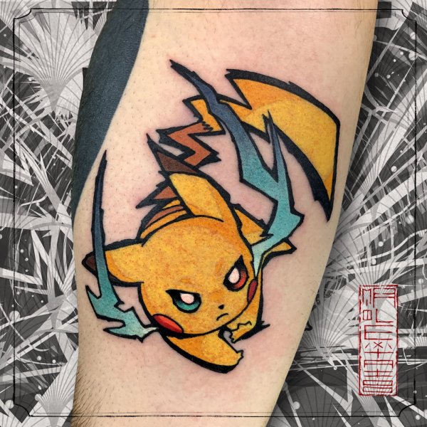 Аниме тату Пикачу