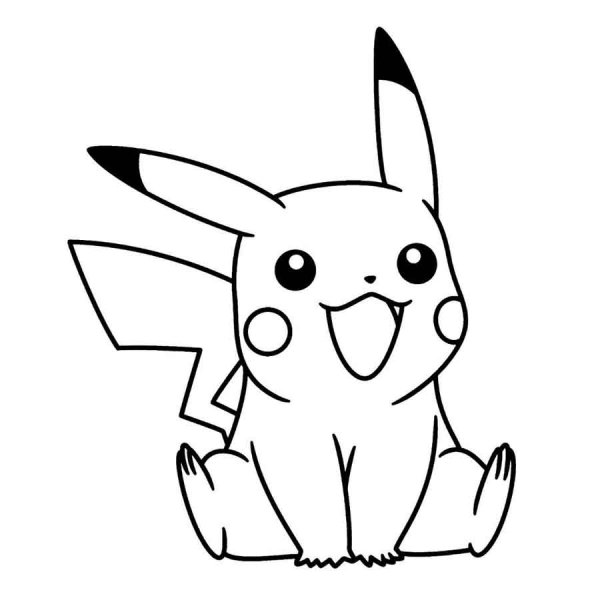 Пикачу тату эскиз