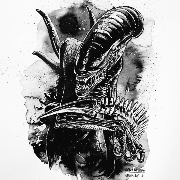 Ксеноморф/чужой нарисовать