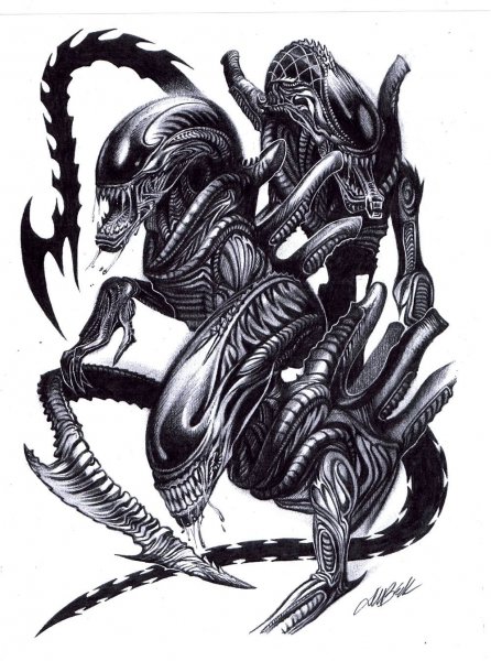 Ксеноморф эскизы Гигера