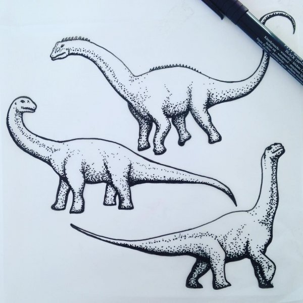 Эскизы ДИНОЗАВРИКОВ