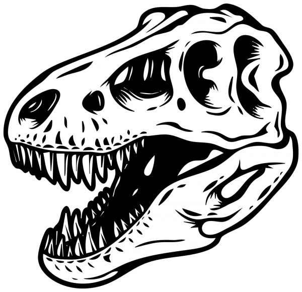 Динозавр чб