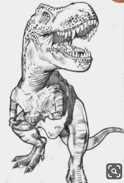 Эскиз тату динозавр