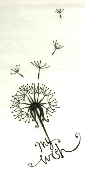 Тату одуванчик эскизы для девушек