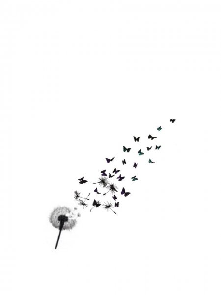 Минималистичные тату одуванчик