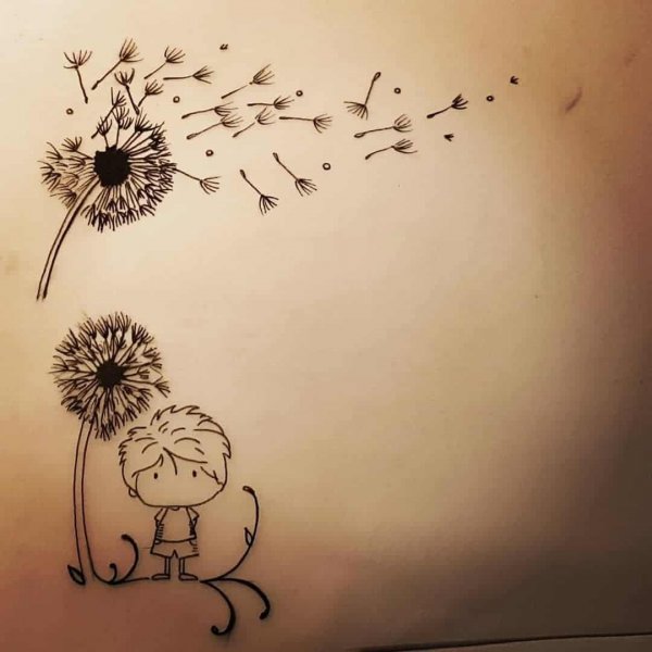 Тату одуванчик