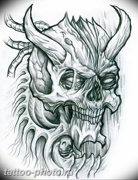 Тату маска демона