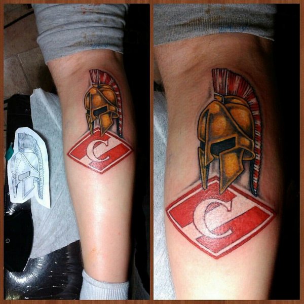 Футбольный клуб Спартак тату