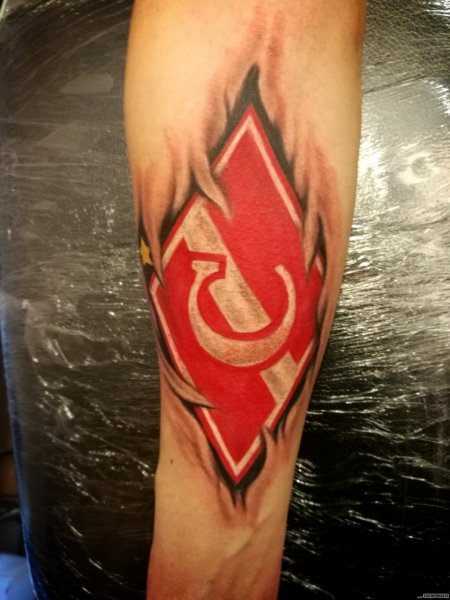 Спартаковский ромбик тату