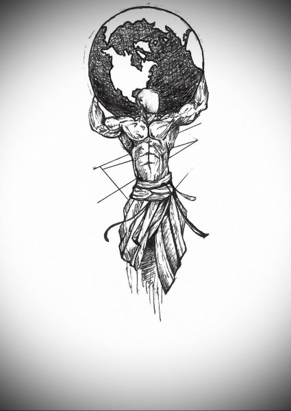 Атланты тату эскизы