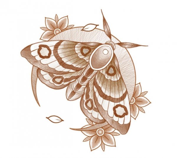 Моль тату эскиз