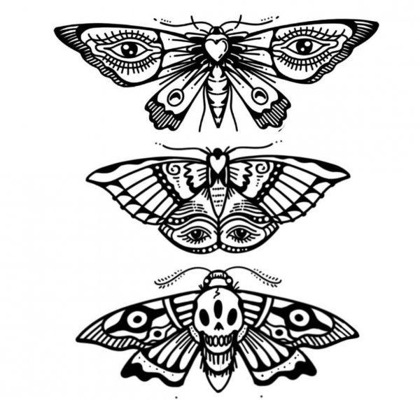 Тату бабочка Графика