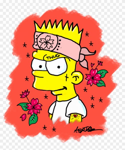 Барт симпсон цвета