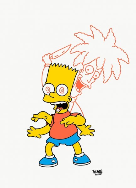 Барт симпсон рисунок