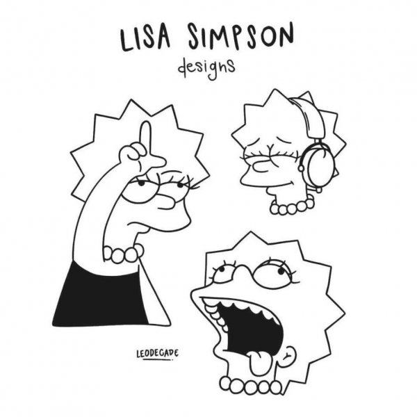 Лиза симпсон тату эскизы