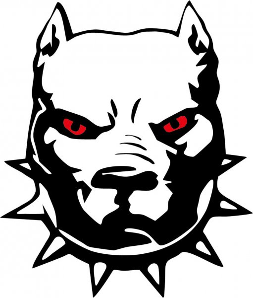 Наклейка питбуль на авто